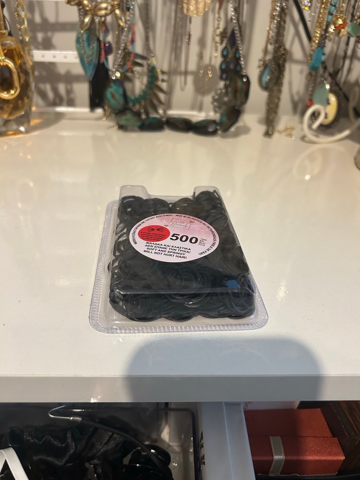 Siyah Elastik Çocuk Saç Tokası 500'lü - Görsel 2