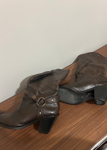 Kahverengi vintage bot - Görsel 7