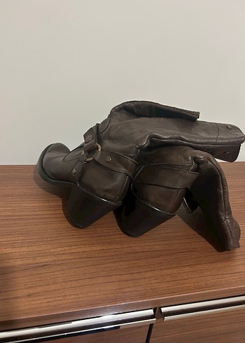 Kahverengi vintage bot - Görsel 5