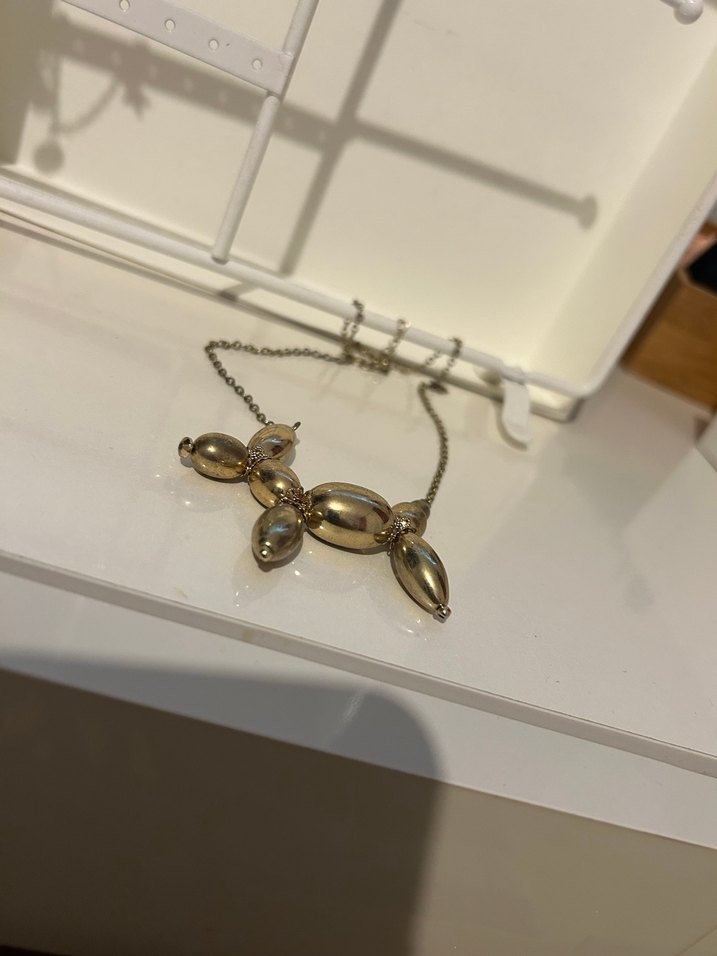 Altın Renk Zincir Detaylı Midi Kolye - Görsel 3