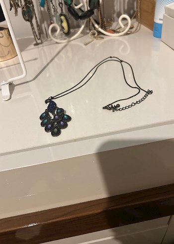 Bohem Tarzı Çok Renkli Zincir Detaylı Kolye - Görsel 3