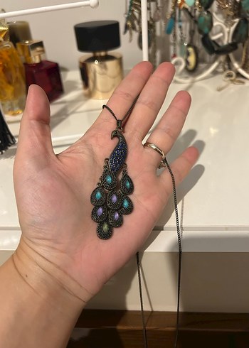 Bohem Tarzı Çok Renkli Zincir Detaylı Kolye - Görsel 5