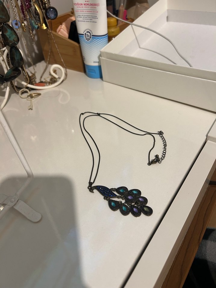 Bohem Tarzı Çok Renkli Zincir Detaylı Kolye - Görsel 4