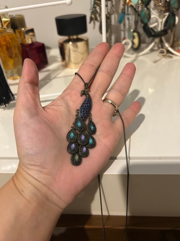 Bohem Tarzı Çok Renkli Zincir Detaylı Kolye - Görsel 5