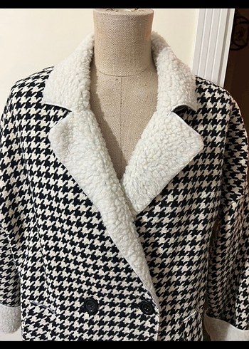 Ekose Desenli Kadın Kaban - Görsel 3