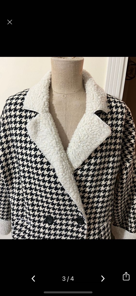 Ekose Desenli Kadın Kaban - Görsel 3