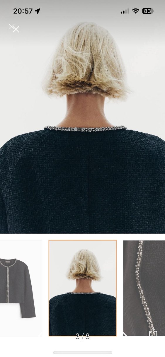 Düğmeli Siyah Mini Kadın ceket - Görsel 3