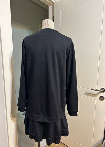 Siyah Uzun Kollu elbise - Görsel 8