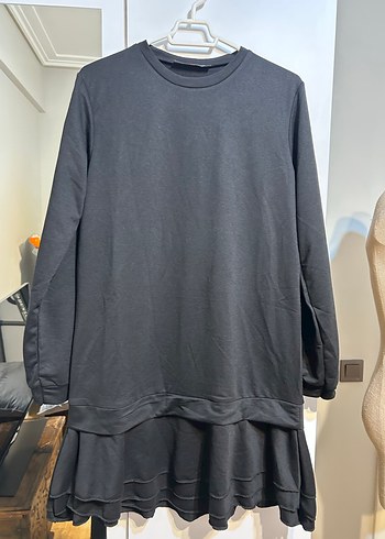 Siyah Uzun Kollu elbise - Görsel 4