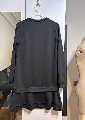 Siyah Uzun Kollu elbise - Görsel 5