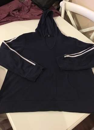 oversize sweat kapşonlu