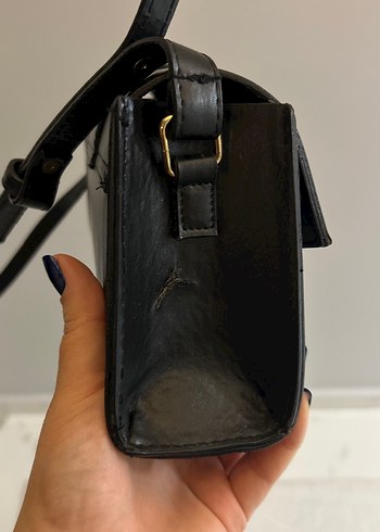 Siyah Deri Kemerli Kadın Çanta - Görsel 4