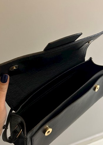 Siyah Deri Kemerli Kadın Çanta - Görsel 3