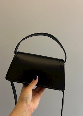 Siyah Deri Kadın Omuz Çantası - Görsel 3