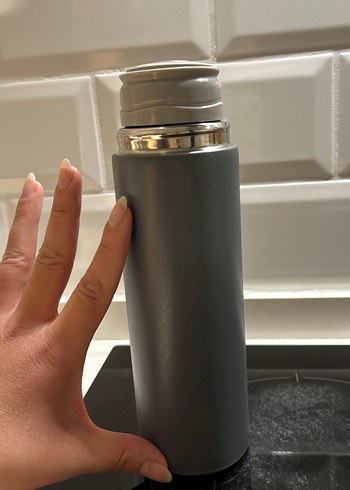 Siyah Paslanmaz Çelik Taşınabilir Su Matara Seti - Görsel 3