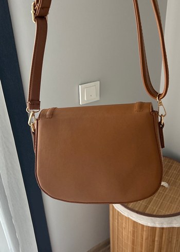 Kahverengi Deri Kadın Çanta - Görsel 3