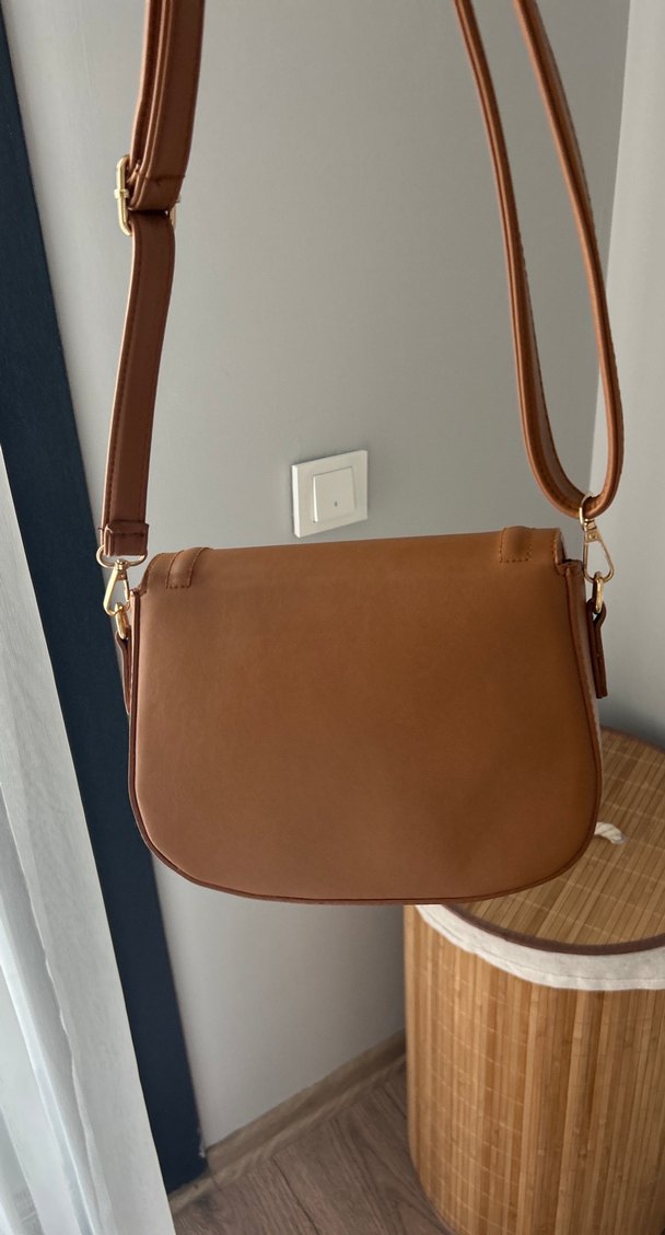 Kahverengi Deri Kadın Çanta - Görsel 3