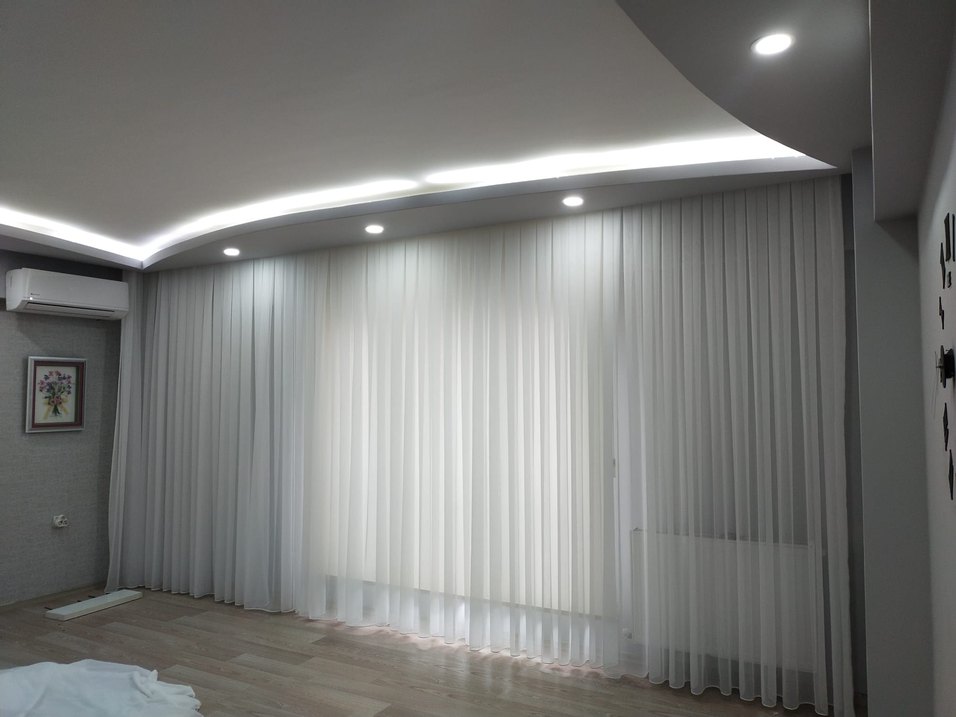 Düz sade tül Perde - Görsel 4