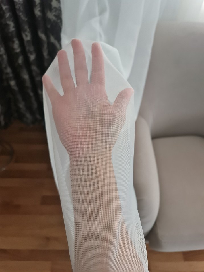 Beyaz sade Tül Perde - Görsel 4