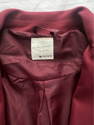 l Beden bordo Renk Blazer ceket