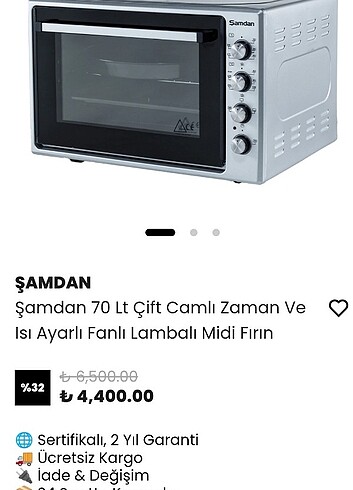 Şamdan XXL fırın