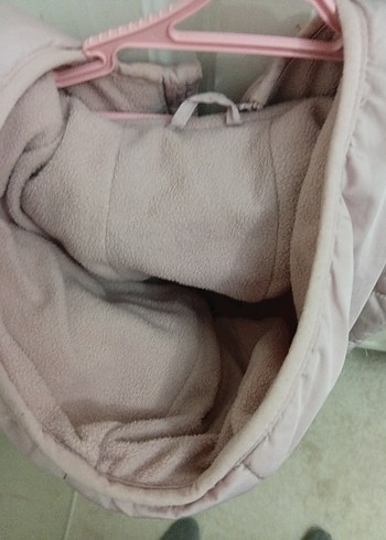 Kız Çocuk Kapüşonlu Pembe Mont - Görsel 4