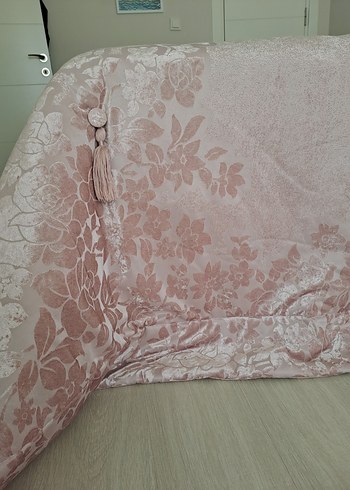 Yatak örtüsü pudra üst kadife - Görsel 9