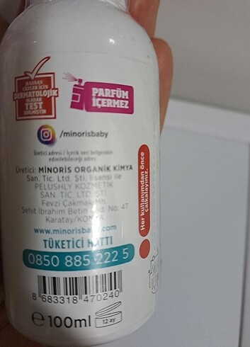  Beden Renk Minoris pişik önleyici sprey