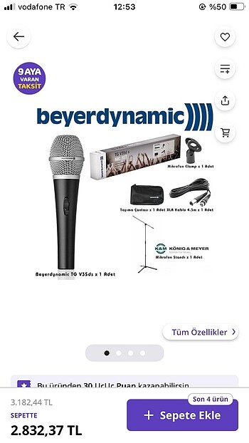 Beyerdynamic Dinamik Mikrofon (1 adet)