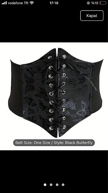 Butterfly Corset Goth Black