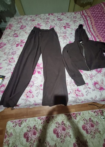 Gri Kadın Triko Rahat Kesim Eşofman - Görsel 3