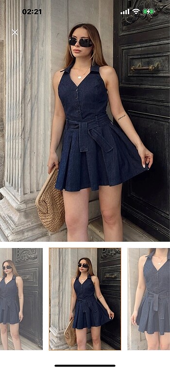 m Beden Jeans elbise