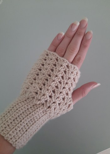 Renkli Örgü Parmaksız Eldivenler - Görsel 8