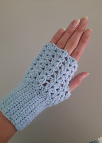 Renkli Örgü Parmaksız Eldivenler - Görsel 5