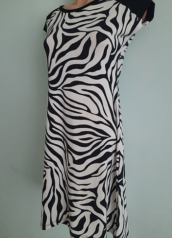 Diğer Zebra Desenli Elbise