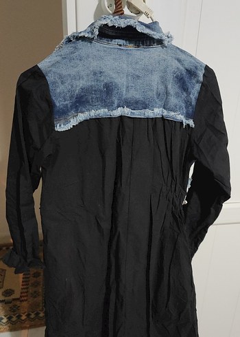 Düğmeli Uzun Kesim Kadın Kot Elbise.. Marka temsilidir. - Görsel 5