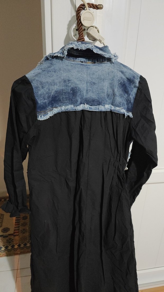 Düğmeli Uzun Kesim Kadın Kot Elbise.. Marka temsilidir. - Görsel 5