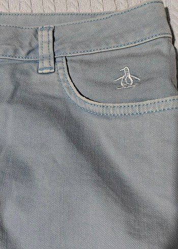 Düğmeli Mavi Denim Mini Etek - Görsel 2