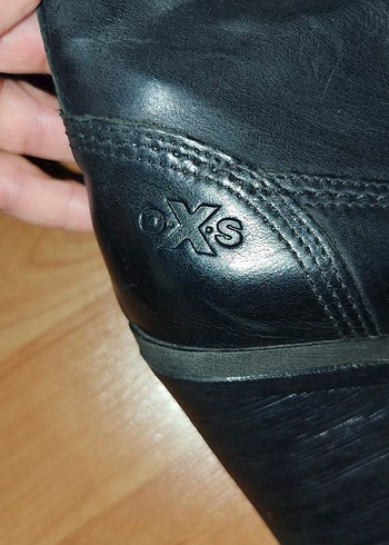 Siyah Deri Bağcıklı Blok Topuklu Bot - Görsel 6