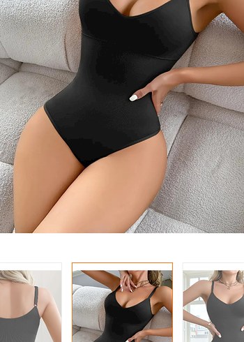 Siyah Minimalist Kadın Bodysuit - Görsel 2