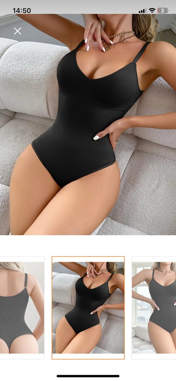 Siyah Minimalist Kadın Bodysuit - Görsel 2