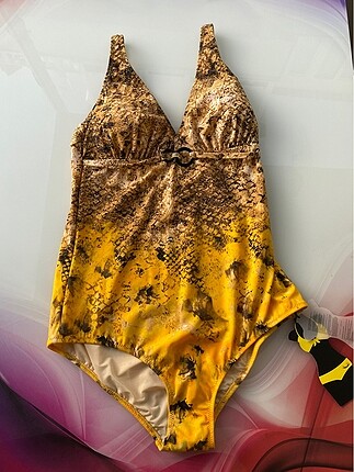 Sarı batik desen mayo