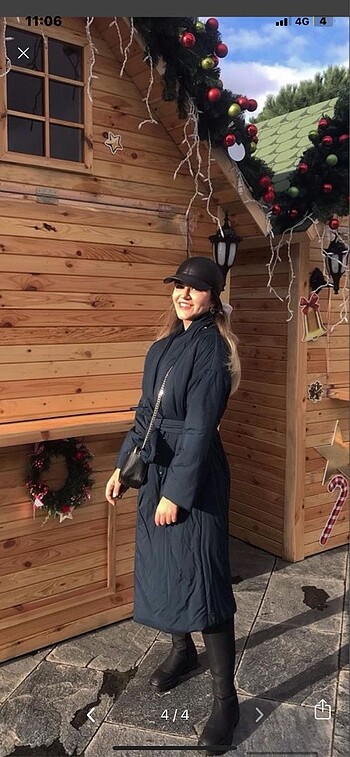 40 Beden lacivert Renk Mango Şişme Mont