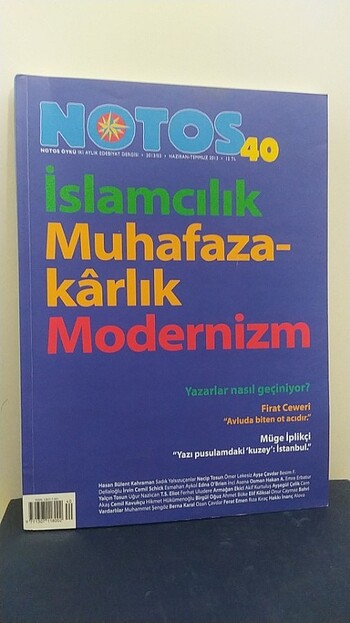 Notos dergisi islamcılık muhafazakarlık modernizm