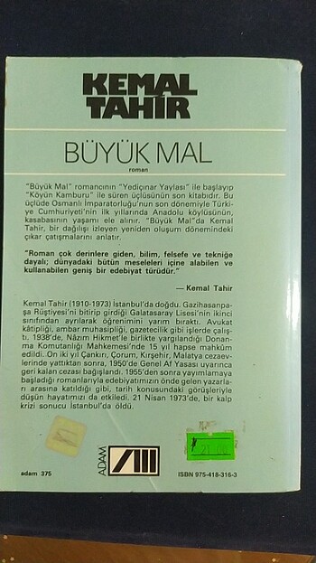 Kemal Tahir Büyük mal