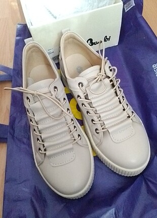 BAMBI bej kafın sneaker sıfır