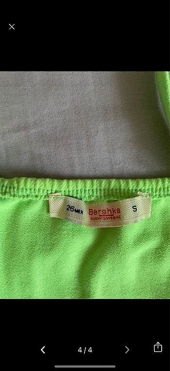 s Beden yeşil Renk Bershka Neon Elbise