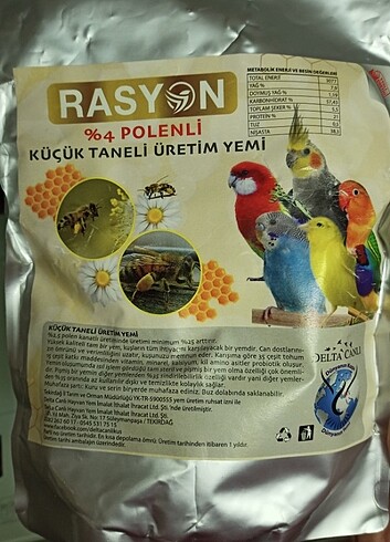 Rasyon polenli kuş yemi