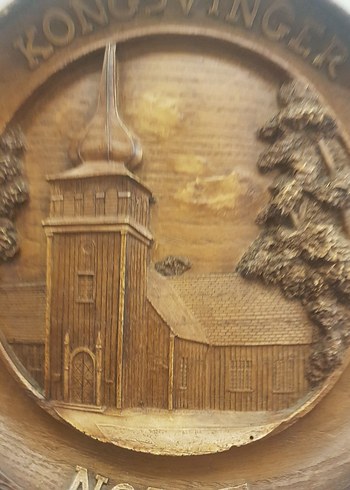 Ahsap duvar tabağı    el oyma - Görsel 3