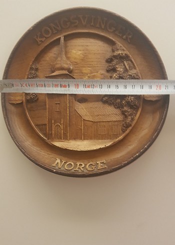 Ahsap duvar tabağı    el oyma - Görsel 2